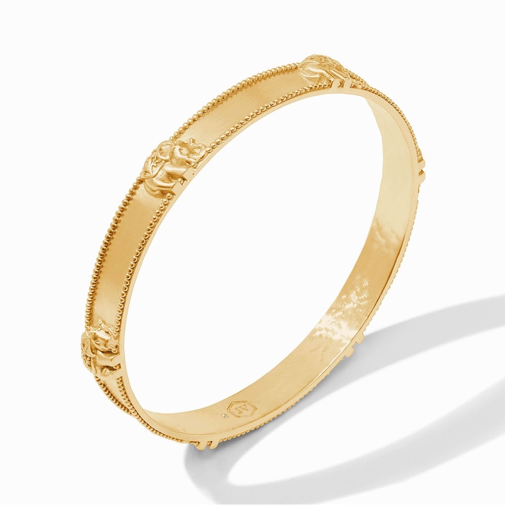 🆕 NWT NIB Julie Vos Gold Elephant Motif Bracelet